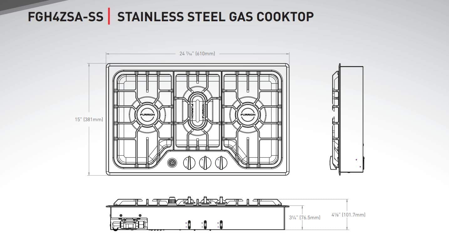 Cuisinière 3 brûleurs (Propane)